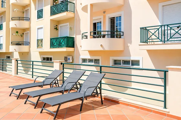 TerraceView on the apartment from the swimming pool